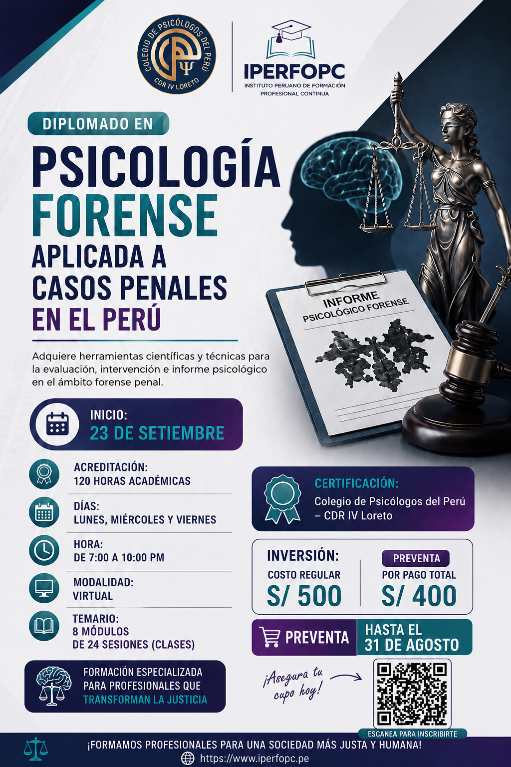 diplomado en psicología forense aplicada a casos penales en el Perú